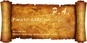 Panitz Aléna névjegykártya